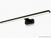 2 x led spiegel / schilderijlamp 12w – 4200k neutraal wit - zwart – ip45 – leylek-12 - afbeelding 2 van  5