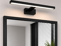 2 x led spiegel / schilderijlamp 12w – 4200k neutraal wit - zwart – ip45 – leylek-12 - afbeelding 1 van  5