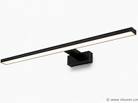 2 x led spiegel / schilderijlamp 12w – 4200k neutraal wit - zwart – ip45 – leylek-12 - afbeelding 2 van  5