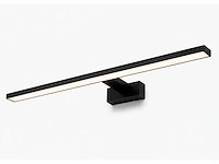 2 x led spiegel / schilderijlamp 12w – 4200k neutraal wit - zwart – ip45 – leylek-12 - afbeelding 2 van  5