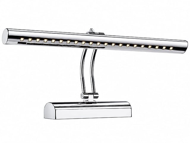 2 x led spiegel / schilderijlamp 4w – 4200k neutraal wit - chroom – ip45 – flamingo-4 - afbeelding 3 van  5