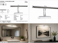 2 x led spiegel / schilderijlamp 4w – 4200k neutraal wit - chroom – ip45 – flamingo-4 - afbeelding 6 van  6