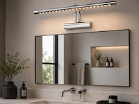 2 x led spiegel / schilderijlamp 4w – 4200k neutraal wit - chroom – ip45 – flamingo-4 - afbeelding 1 van  5