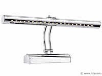 2 x led spiegel / schilderijlamp 4w – 4200k neutraal wit - chroom – ip45 – flamingo-4 - afbeelding 2 van  5