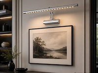 2 x led spiegel / schilderijlamp 4w – 4200k neutraal wit - chroom – ip45 – flamingo-4 - afbeelding 3 van  5
