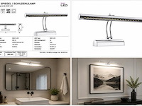 2 x led spiegel / schilderijlamp 4w – 4200k neutraal wit - chroom – ip45 – flamingo-4 - afbeelding 5 van  5