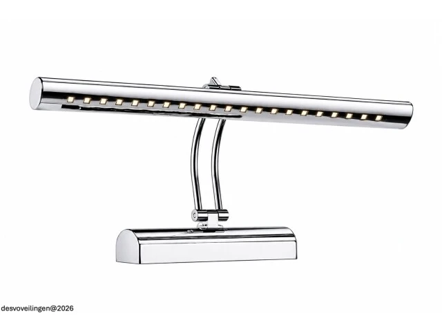 2 x led spiegel / schilderijlamp 6w – 4200k neutraal wit - chroom – ip45 – flamingo-6 - afbeelding 3 van  6