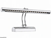 2 x led spiegel / schilderijlamp 6w – 4200k neutraal wit - chroom – ip45 – flamingo-6 - afbeelding 3 van  6