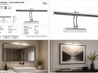 2 x led spiegel / schilderijlamp 6w – 4200k neutraal wit - chroom – ip45 – flamingo-6 - afbeelding 6 van  6
