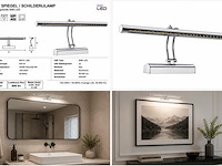 2 x led spiegel / schilderijlamp 6w – 4200k neutraal wit - chroom – ip45 – flamingo-6 - afbeelding 5 van  5