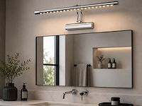 2 x led spiegel / schilderijlamp 6w – 4200k neutraal wit - chroom – ip45 – flamingo-6 - afbeelding 3 van  5