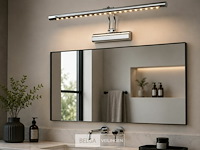 2 x led spiegel / schilderijlamp 6w – 4200k neutraal wit - chroom – ip45 – flamingo-6 - afbeelding 4 van  6