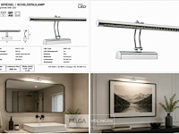 2 x led spiegel / schilderijlamp 6w – 4200k neutraal wit - chroom – ip45 – flamingo-6 - afbeelding 6 van  6