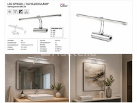 2 x led spiegel / schilderijlamp 8w – 4200k neutraal wit - chroom – ip45 – anka-8 - afbeelding 3 van  5