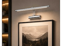 2 x led spiegel / schilderijlamp 8w – 4200k neutraal wit - chroom – ip45 – anka-8 - afbeelding 3 van  5