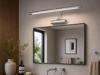 2 x led spiegel / schilderijlamp 8w – 4200k neutraal wit - chroom – ip45 – anka-8 - afbeelding 2 van  6