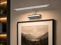 2 x led spiegel / schilderijlamp 8w – 4200k neutraal wit - chroom – ip45 – anka-8 - afbeelding 4 van  6
