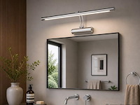 2 x led spiegel / schilderijlamp 8w – 4200k neutraal wit - chroom – ip45 – anka-8 - afbeelding 1 van  5