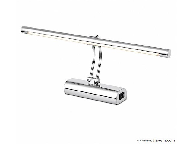 2 x led spiegel / schilderijlamp 8w – 4200k neutraal wit - chroom – ip45 – anka-8 - afbeelding 2 van  5