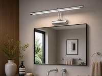 2 x led spiegel / schilderijlamp 8w – 4200k neutraal wit - chroom – ip45 – anka-8 - afbeelding 1 van  5