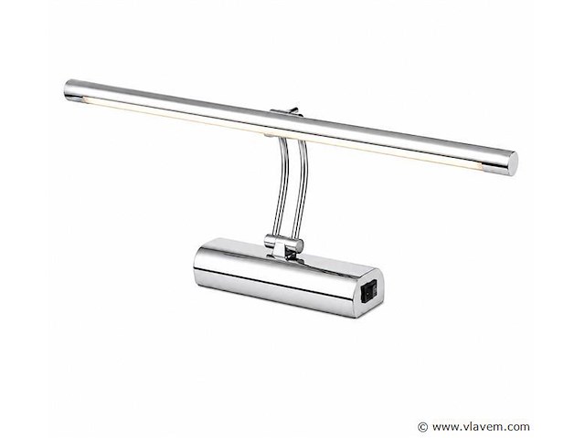 2 x led spiegel / schilderijlamp 8w – 4200k neutraal wit - chroom – ip45 – anka-8 - afbeelding 2 van  5
