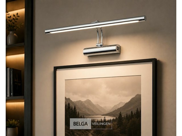 2 x led spiegel / schilderijlamp 8w – 4200k neutraal wit - chroom – ip45 – anka-8 - afbeelding 4 van  6