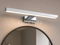 2 x led spiegel / schilderijlamp 8w – 4200k neutraal wit - chroom – ip45 – leylek-8 - afbeelding 1 van  5