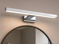 2 x led spiegel / schilderijlamp 8w – 4200k neutraal wit - chroom – ip45 – leylek-8 - afbeelding 3 van  5