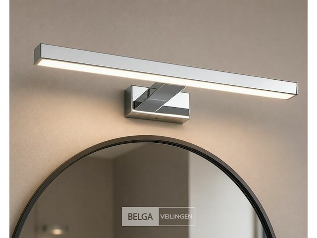 2 x led spiegel / schilderijlamp 8w – 4200k neutraal wit - chroom – ip45 – leylek-8 - afbeelding 4 van  6
