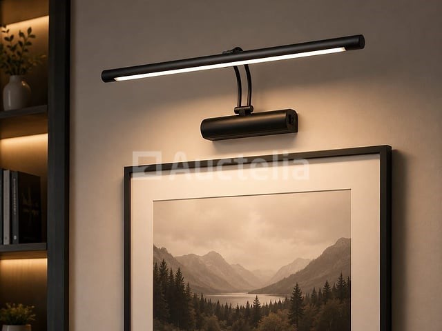 2 x led spiegel / schilderijlamp 8w – 4200k neutraal wit - zwart – ip45 – anka-8 - afbeelding 2 van  5
