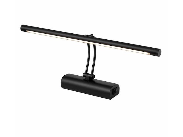 2 x led spiegel / schilderijlamp 8w – 4200k neutraal wit - zwart – ip45 – anka-8 - afbeelding 2 van  5