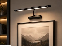 2 x led spiegel / schilderijlamp 8w – 4200k neutraal wit - zwart – ip45 – anka-8 - afbeelding 2 van  6