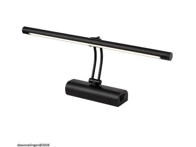 2 x led spiegel / schilderijlamp 8w – 4200k neutraal wit - zwart – ip45 – anka-8 - afbeelding 3 van  6