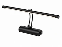2 x led spiegel / schilderijlamp 8w – 4200k neutraal wit - zwart – ip45 – anka-8 - afbeelding 3 van  6
