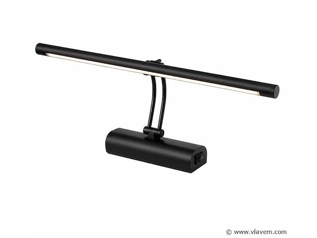 2 x led spiegel / schilderijlamp 8w – 4200k neutraal wit - zwart – ip45 – anka-8 - afbeelding 2 van  5