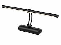 2 x led spiegel / schilderijlamp 8w – 4200k neutraal wit - zwart – ip45 – anka-8 - afbeelding 2 van  5
