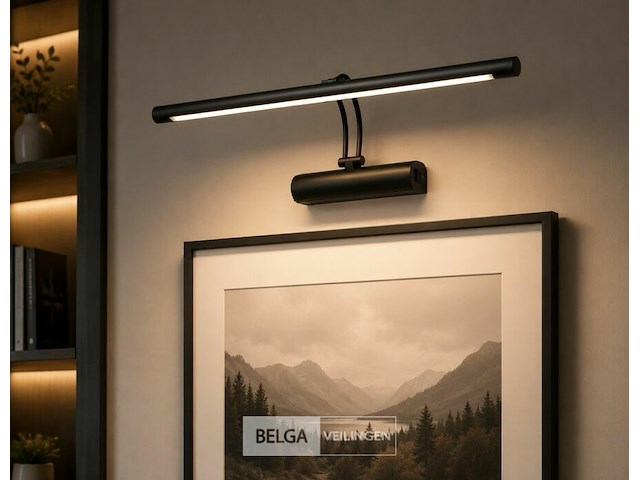 2 x led spiegel / schilderijlamp 8w – 4200k neutraal wit - zwart – ip45 – anka-8 - afbeelding 2 van  6