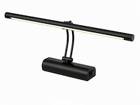 2 x led spiegel / schilderijlamp 8w – 4200k neutraal wit - zwart – ip45 – anka-8 - afbeelding 3 van  6