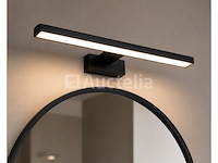 2 x led spiegel / schilderijlamp 8w – 4200k neutraal wit - zwart – ip45 – leylek-8 - afbeelding 1 van  5
