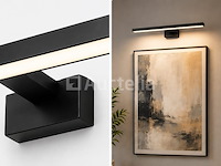 2 x led spiegel / schilderijlamp 8w – 4200k neutraal wit - zwart – ip45 – leylek-8 - afbeelding 5 van  5