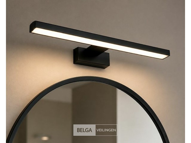 2 x led spiegel / schilderijlamp 8w – 4200k neutraal wit - zwart – ip45 – leylek-8 - afbeelding 2 van  6