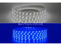 2 x led strip – 25 meter – 10w/m – blauw & koud wit – ip65 waterdicht - afbeelding 2 van  5