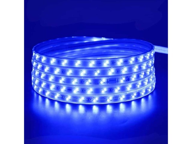 2 x led strip – 25 meter – 10w/m – blauw & koud wit – ip65 waterdicht - afbeelding 2 van  5