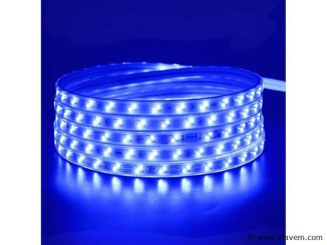 2 x led strip – 25 meter – 10w/m – blauw & warm wit – ip65 waterdicht - afbeelding 3 van  5