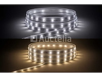 2 x led strip – 25 meter – 10w/m – wit & warm wit – ip65 waterdicht - afbeelding 1 van  5