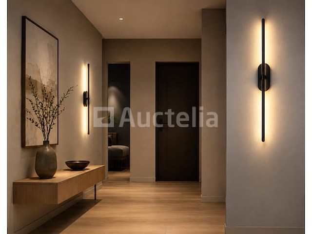 2 x led wandlamp 10w – 4200k neutraal wit - zwart – ip20 – salda-10 - afbeelding 2 van  5