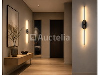 2 x led wandlamp 10w – 4200k neutraal wit - zwart – ip20 – salda-10 - afbeelding 2 van  5