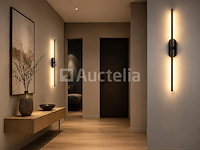 2 x led wandlamp 10w – 4200k neutraal wit - zwart – ip20 – salda-10 - afbeelding 2 van  5