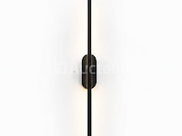 2 x led wandlamp 10w – 4200k neutraal wit - zwart – ip20 – salda-10 - afbeelding 3 van  5