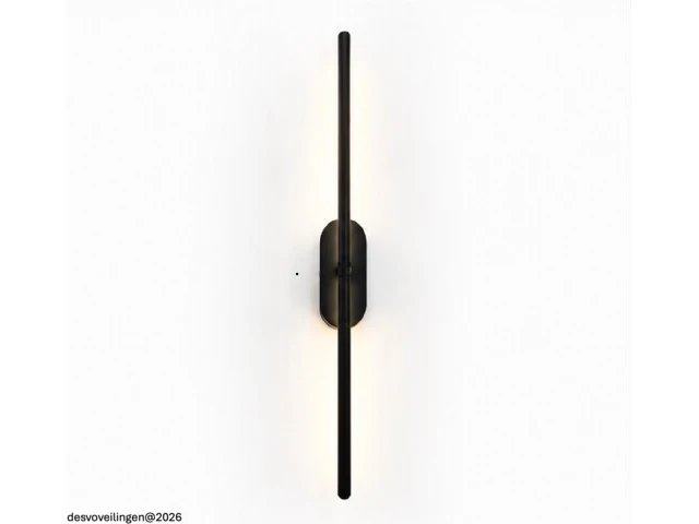 2 x led wandlamp 10w – 4200k neutraal wit - zwart – ip20 – salda-10 - afbeelding 3 van  6